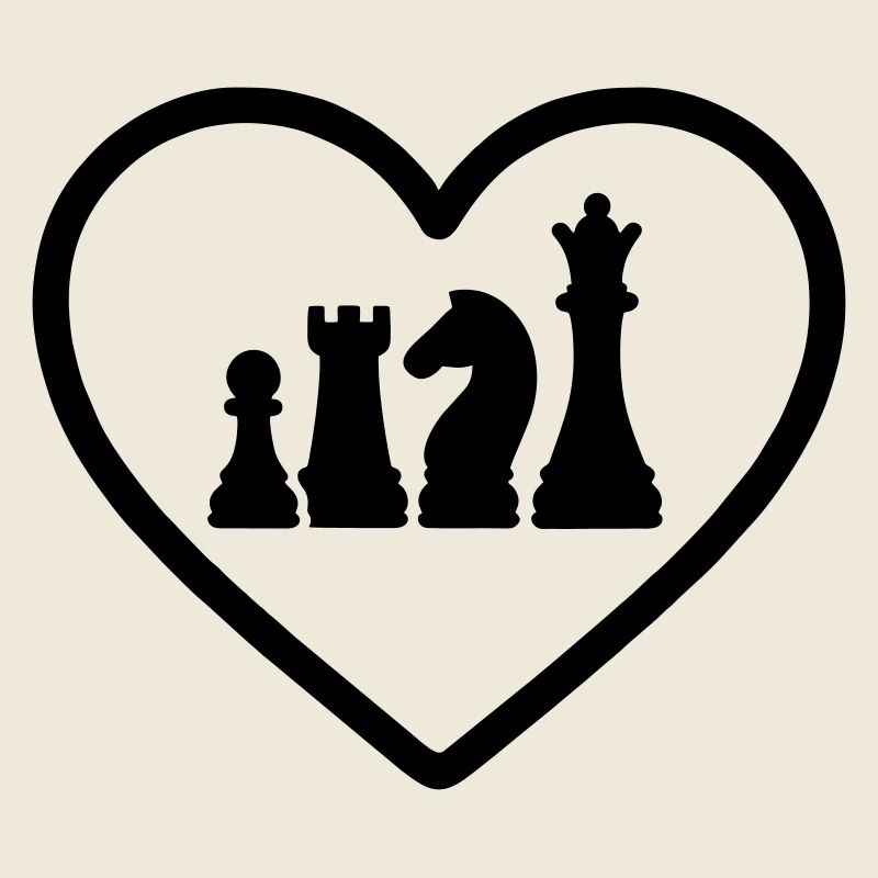Pions d’échecs cœur