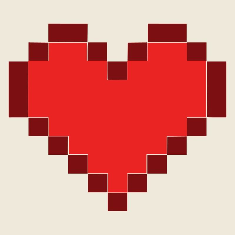 Pixel Heart Vecteur de jeu rétro 8 bits