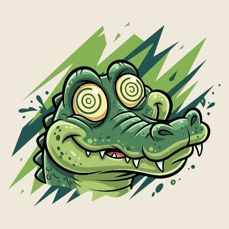 Tirage de dessins animés Crocodile Groove