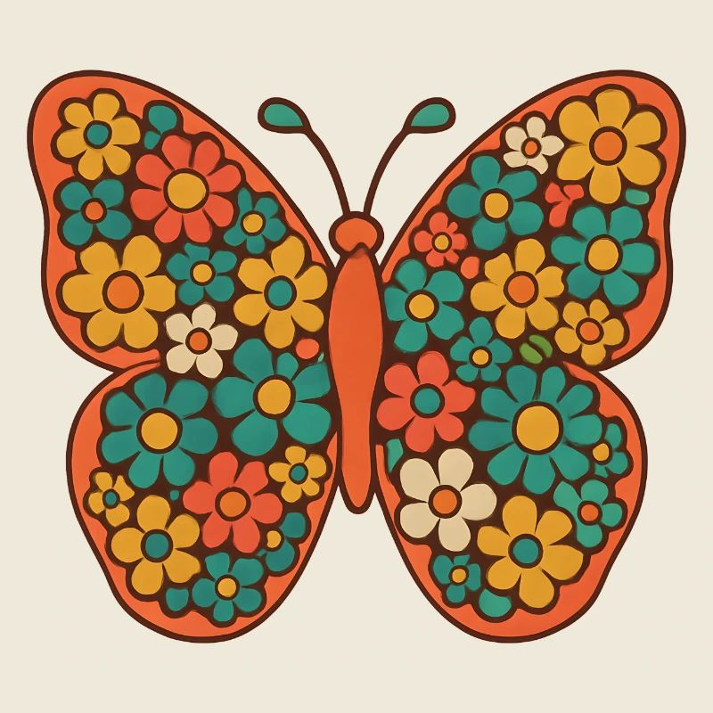 Flower Wings Butterfly Art