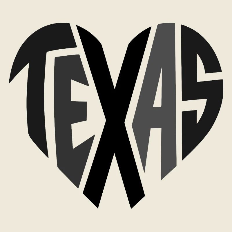Typographie du cœur du Texas