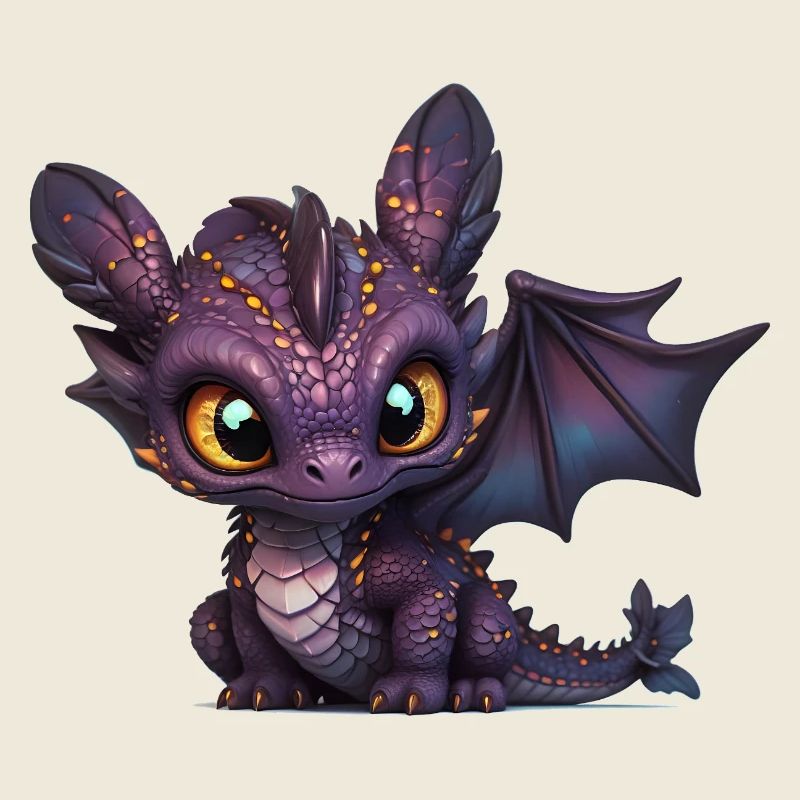 Bébé Dragon Violet