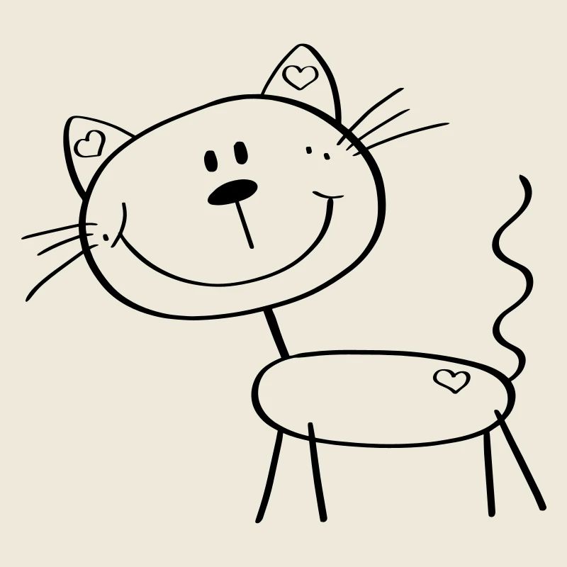 chat chiffre de bâton drôle - bande dessinée - Chats