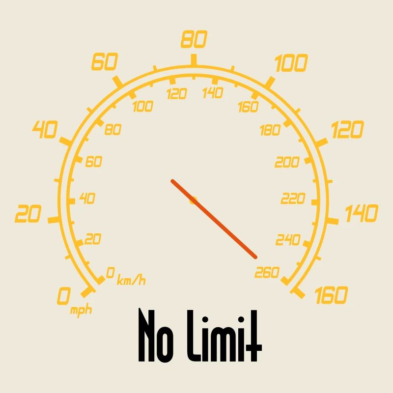 Compteur de vitesse, sans limite