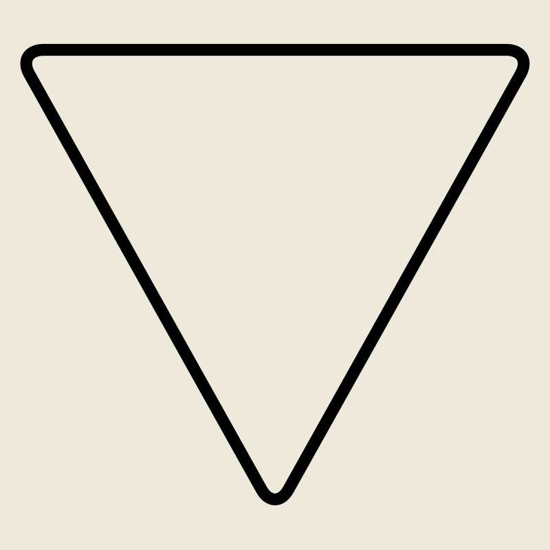 Triangle with rounded corners as a warning sign