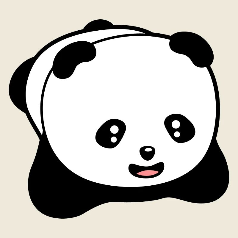 Lachender kawaii panda