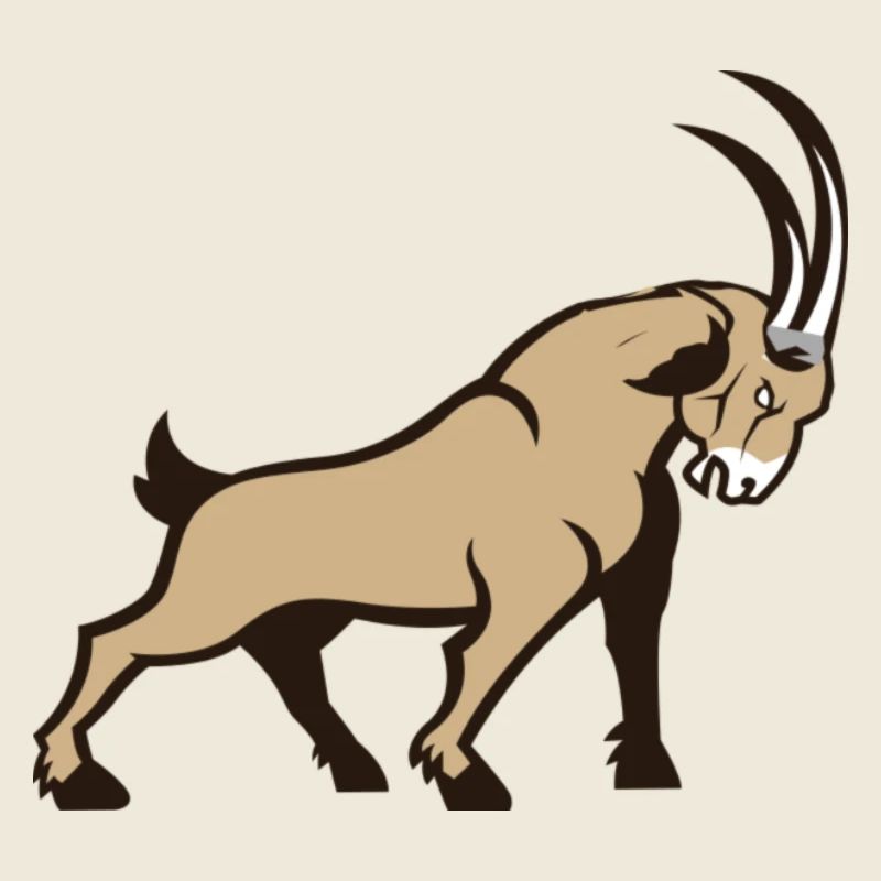 Golden Gazelle Vector Illustration Capricorn