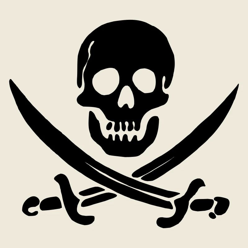 Crâne de crâne de drapeau pirate