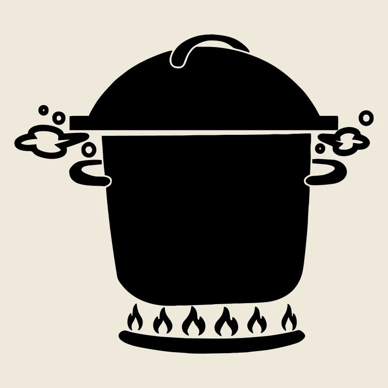 Poêle à soupe sur brûleur à gaz