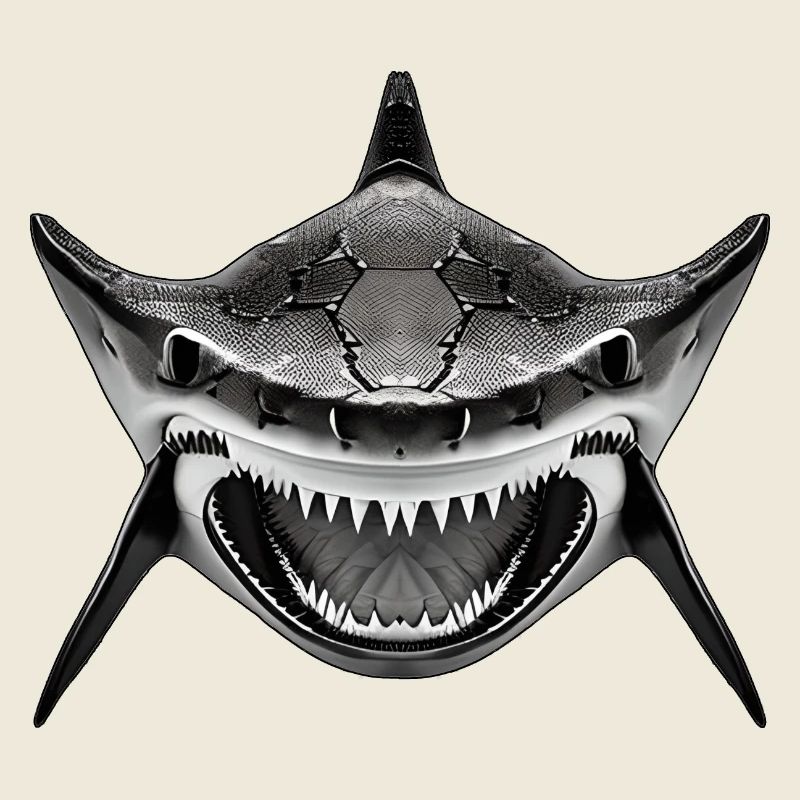 Requin avec la gueule ouverte