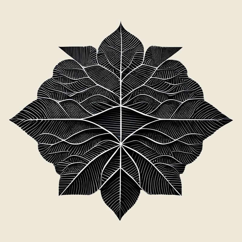 Nächtliches geometrisches Blatt
