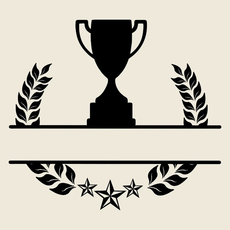 Laurel wreath monogram cup