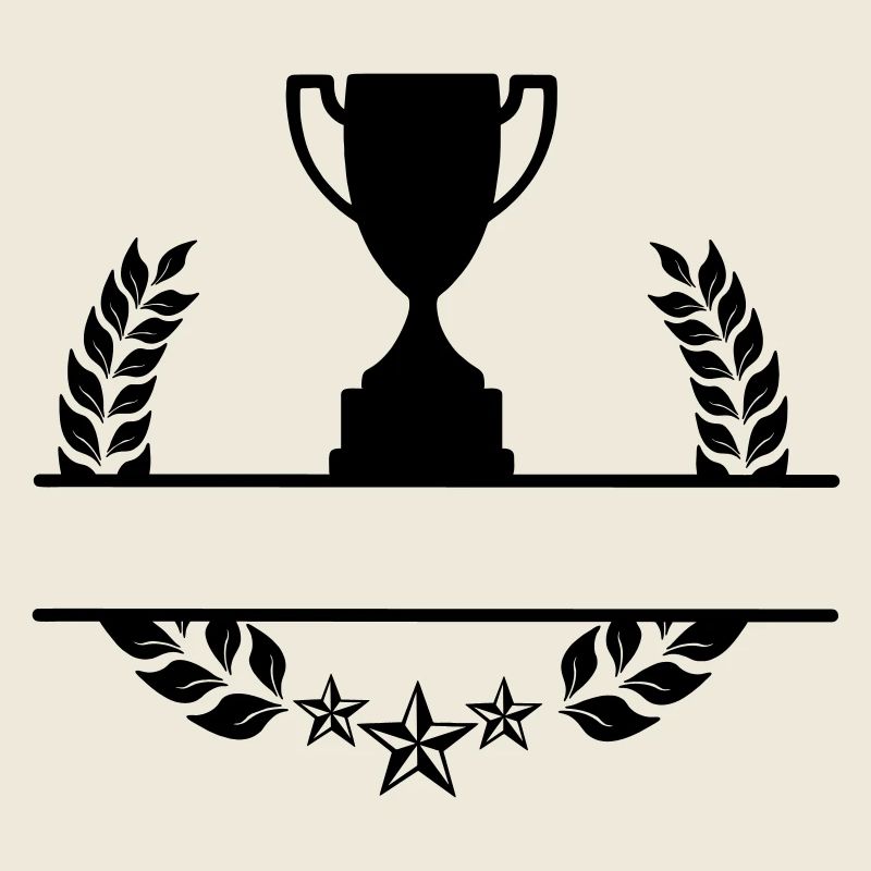 Laurel wreath monogram cup