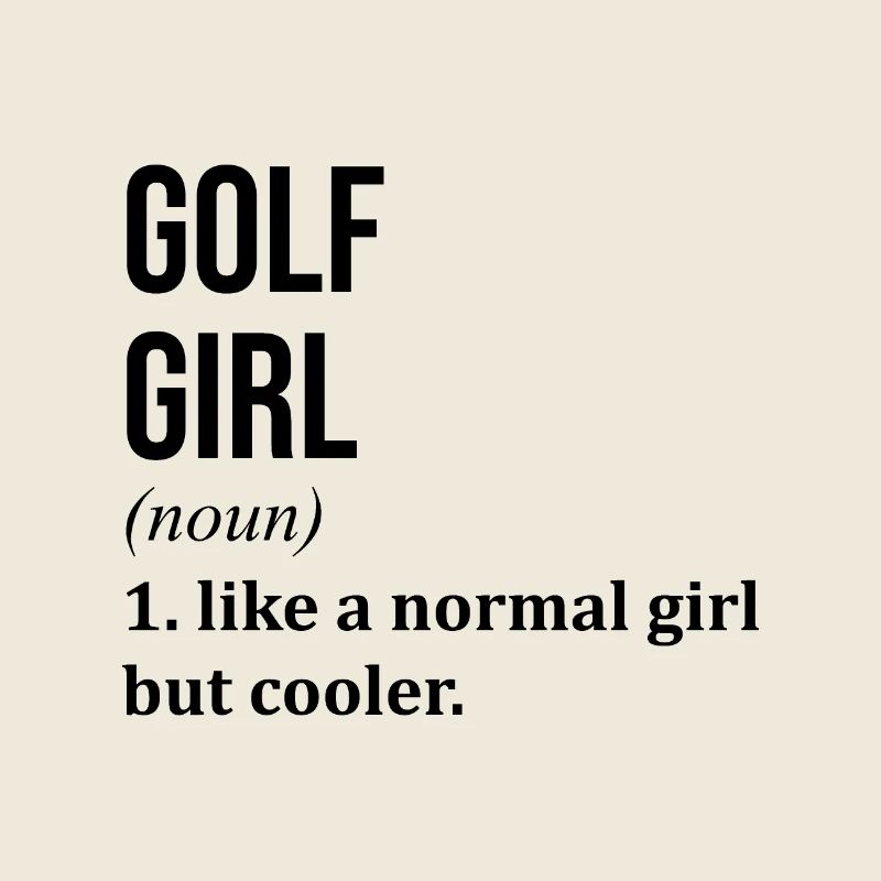 Fille de golf drôle de citation de golf