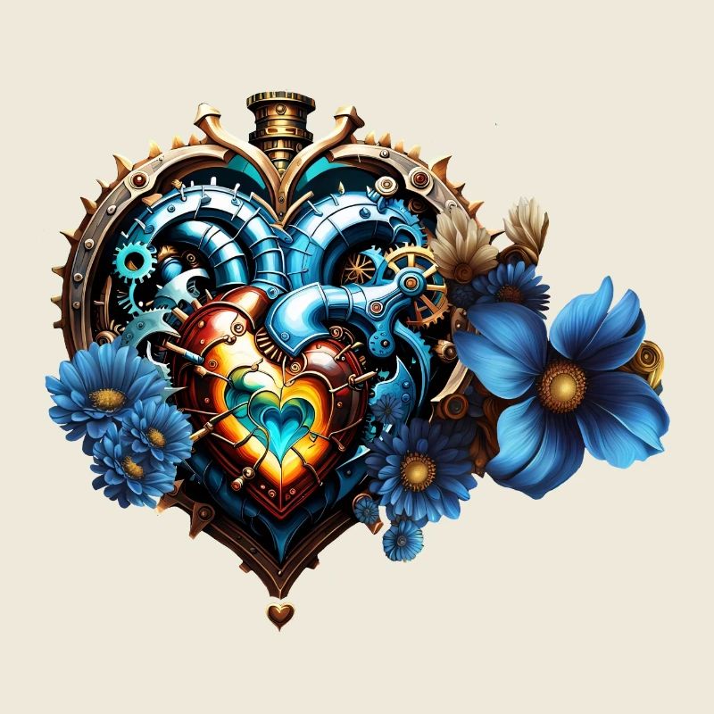 Fantastisches Steampunk-Herz