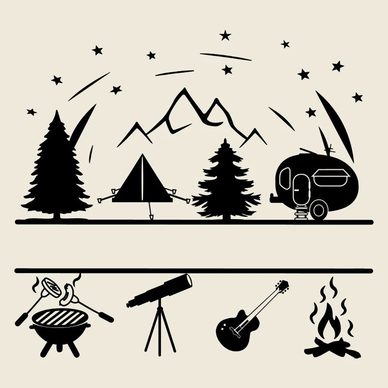 Bannière de vie de camping