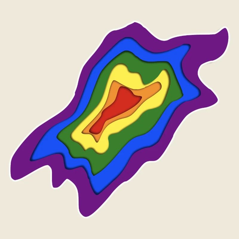 Papercut style Rainbow flag