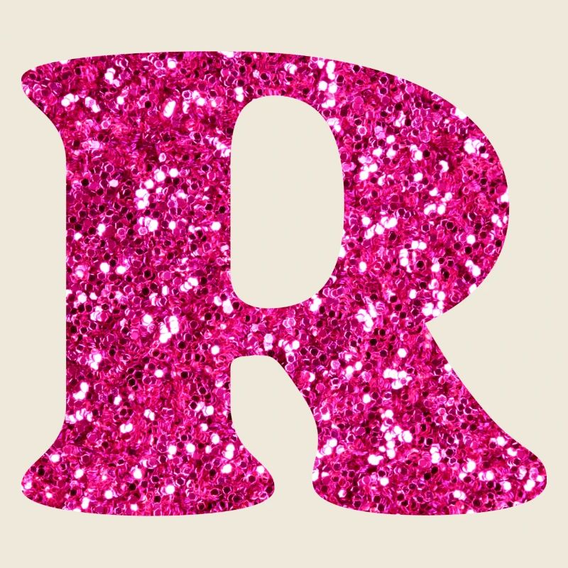 Glitzer rosa Buchstabe r