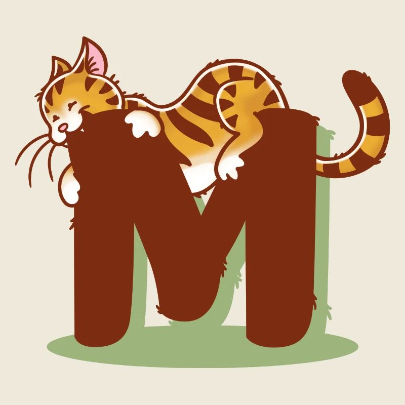 Katze Buchstabe M