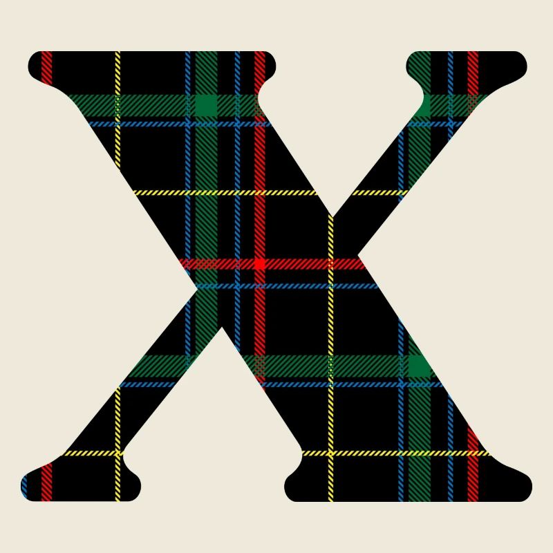 Monogramme x tartan écossais