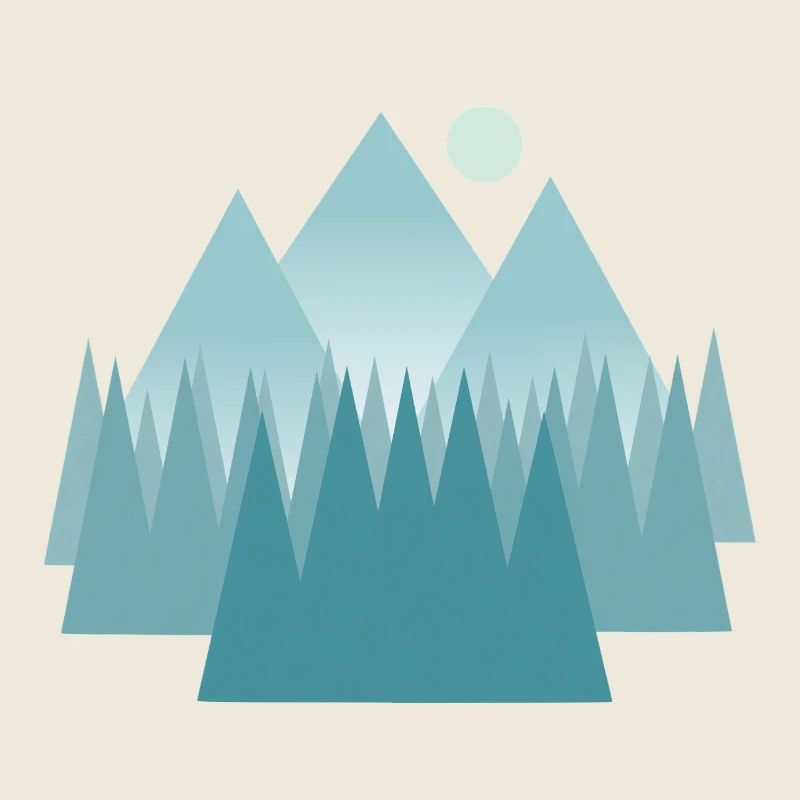 Astralgebirgslandschaft in Blautönen