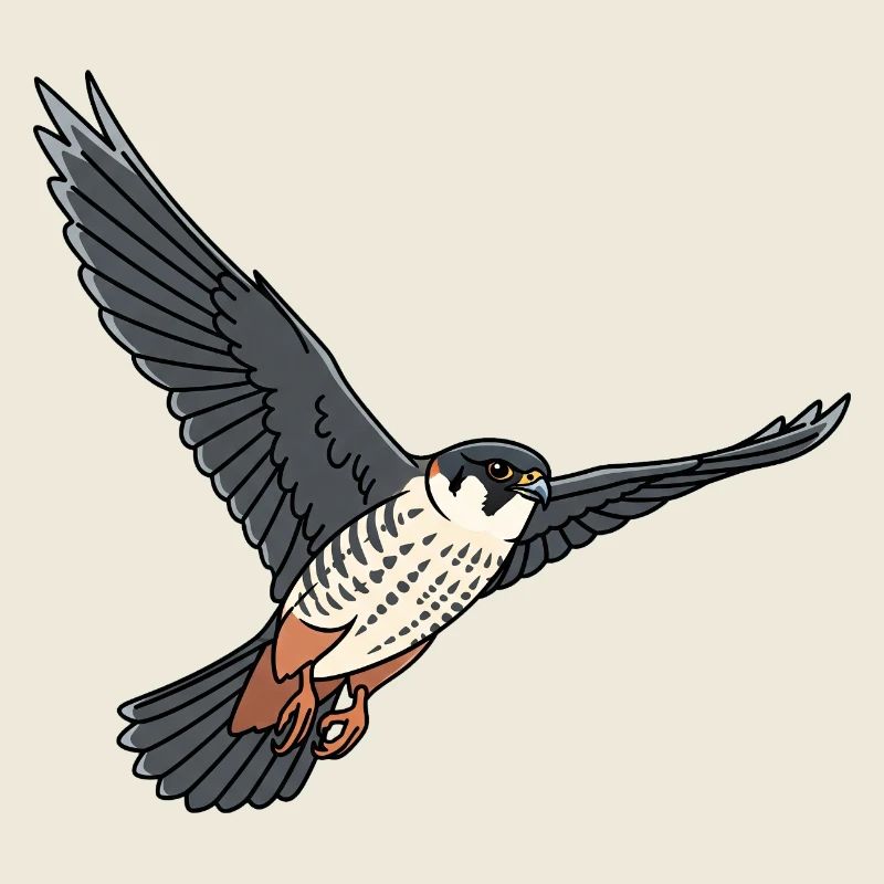 Faucon arboricole oiseau de proie