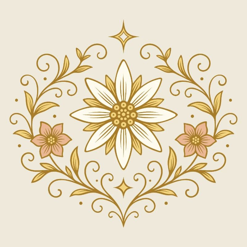 Edelweiss Flower - Alpine Style &amp; Nostalgia