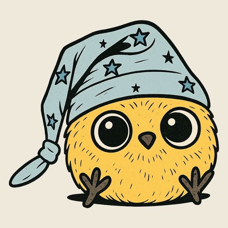 Küken Sternenkappe Kawaii Design