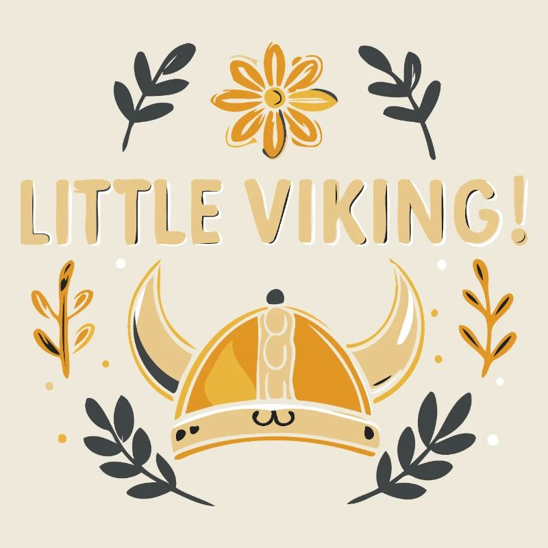 Kleiner Wikinger Gekrönte Illustration