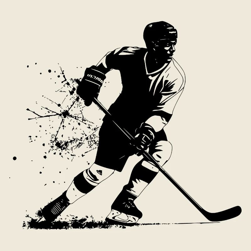 Hockey Player Illustration