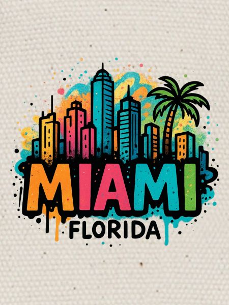 Miami Skyline Graffiti
