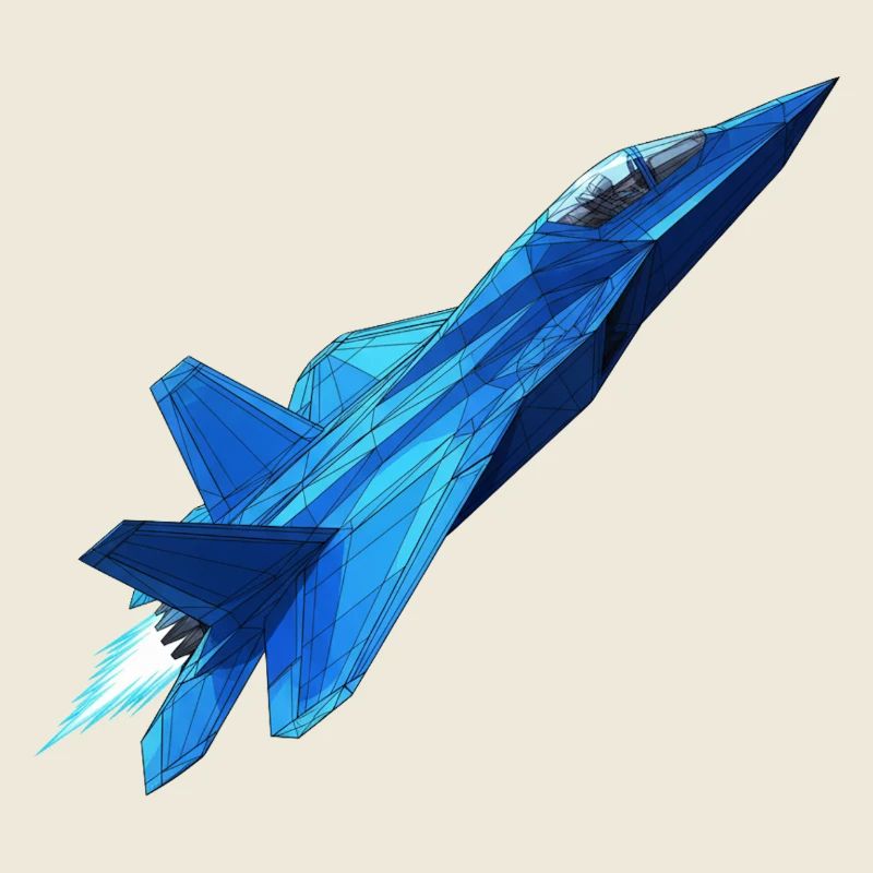 Geometrischer Blaujet