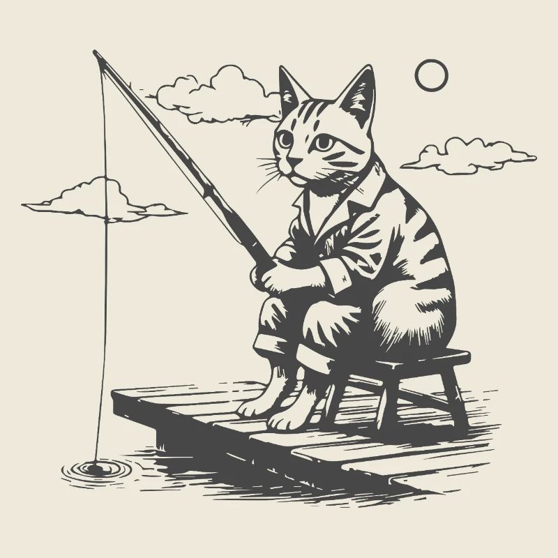 Nächtlicher Katzenangler