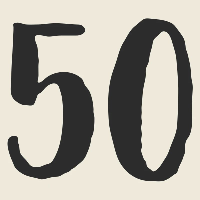 Police de caractères à 50 lettres à la main