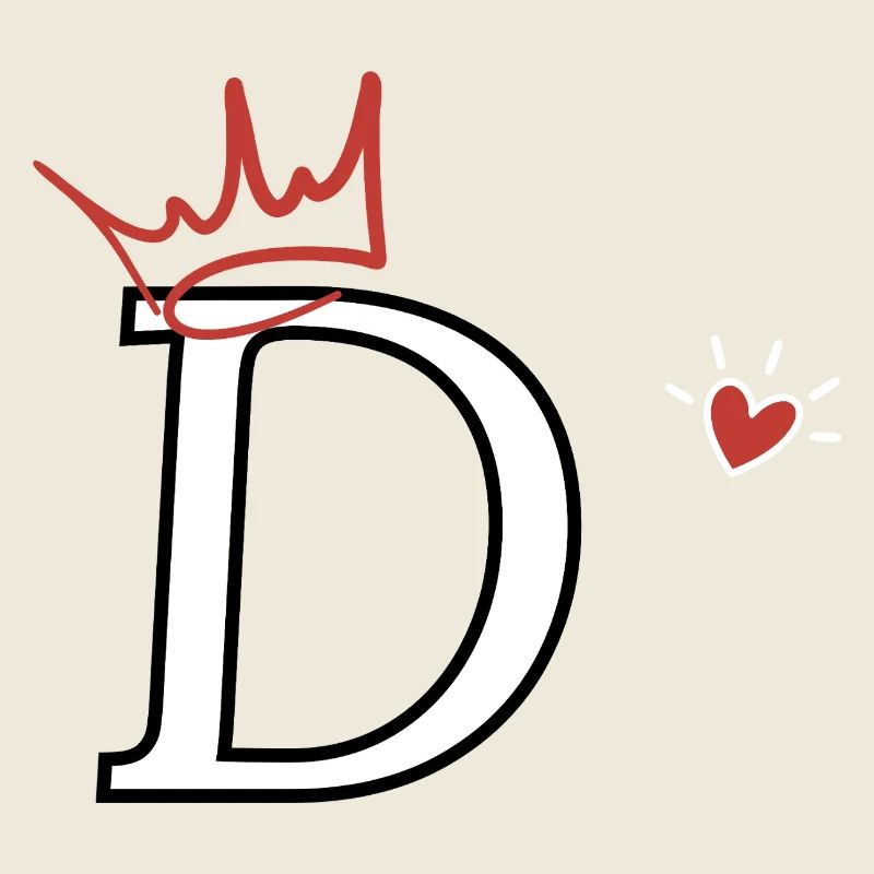 Heart Crown Letter