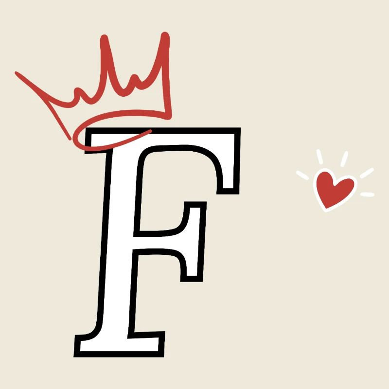 Buchstabe f Kronenherz