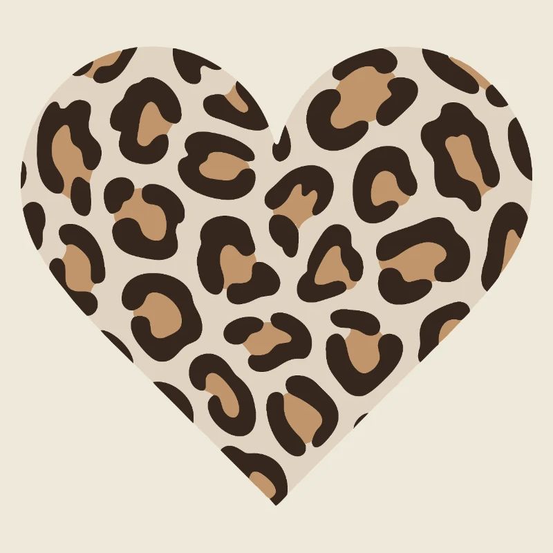 Imprimé de cœur de léopard