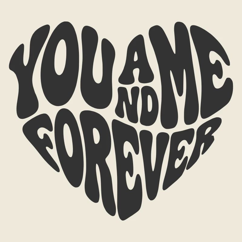 Forever Together - Valentine Retro Heart