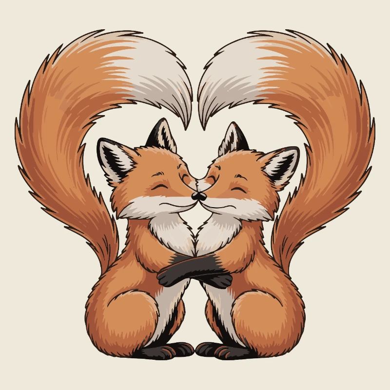 Fuchs Paar Herz