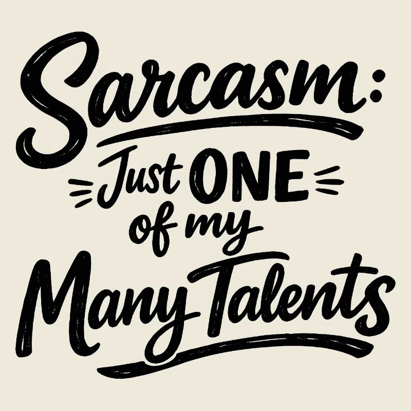 Sarcasm just one of my many talents Statement