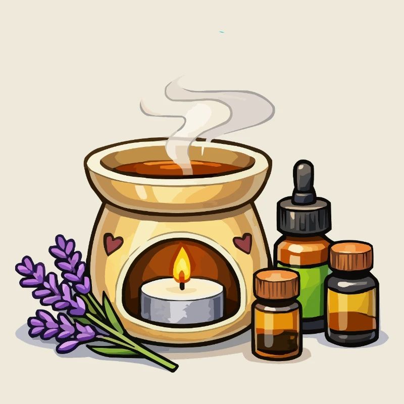 Ensemble de chauffe-bougie parfumé à la lavande