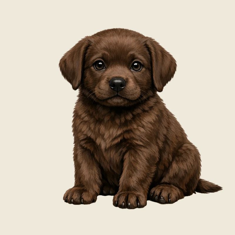 Chiot labrador chocolat