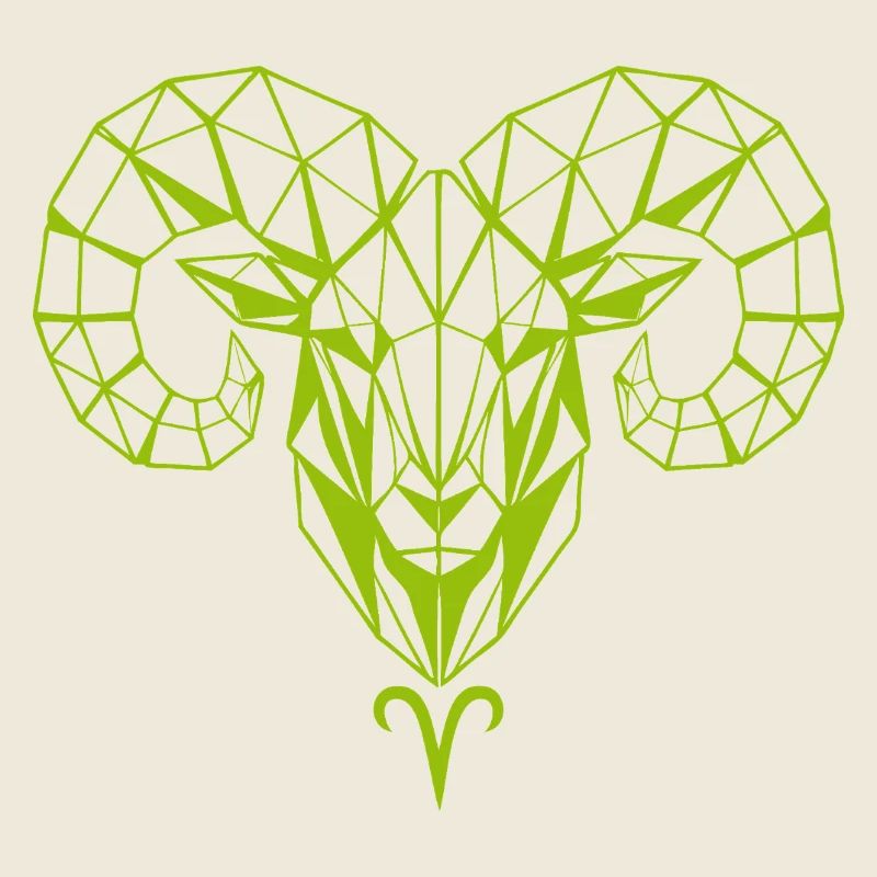Geometric Rams Head Mesh Design