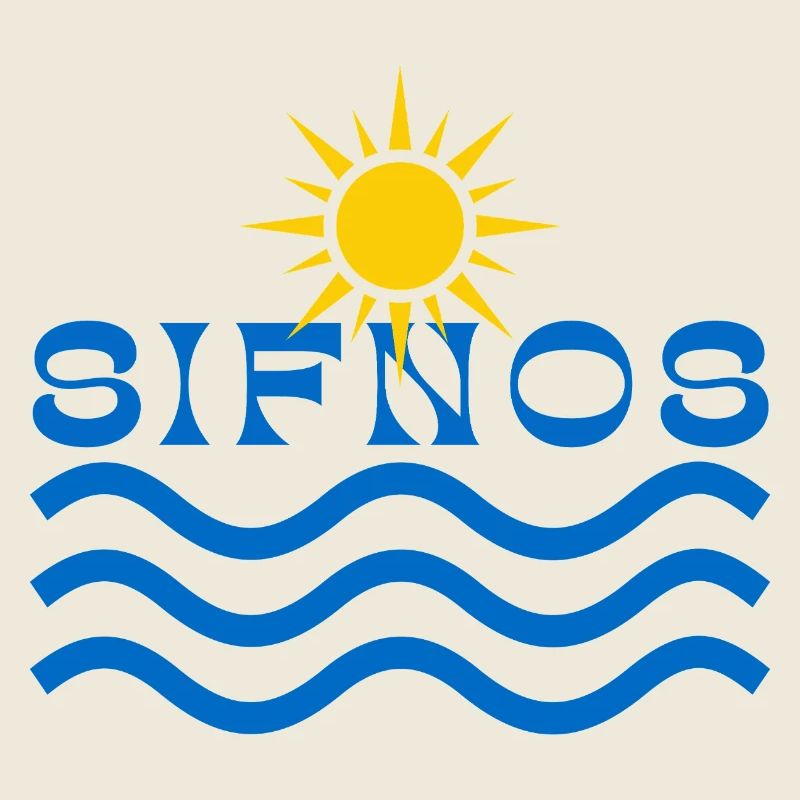 Sifnos Sun and Waves Emblem