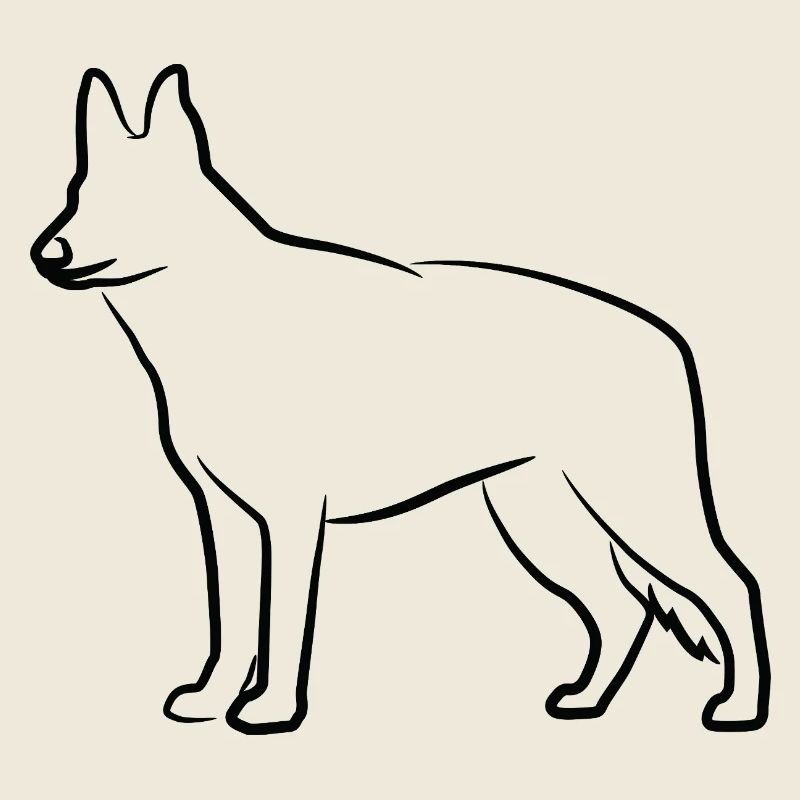 Schäferhund Skizze