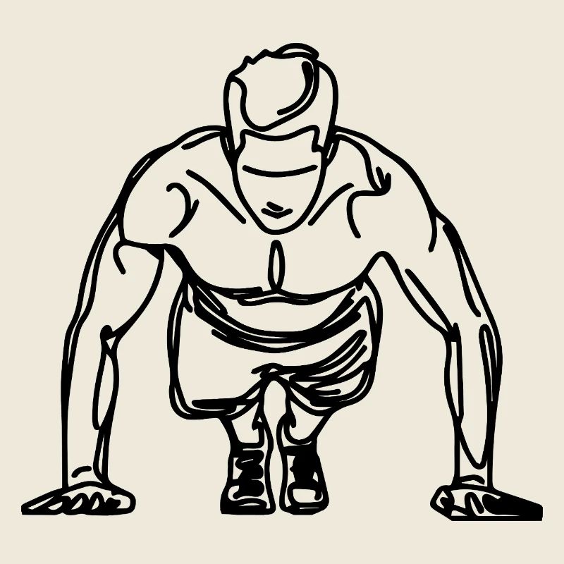 Bodybuilder Zeichnung