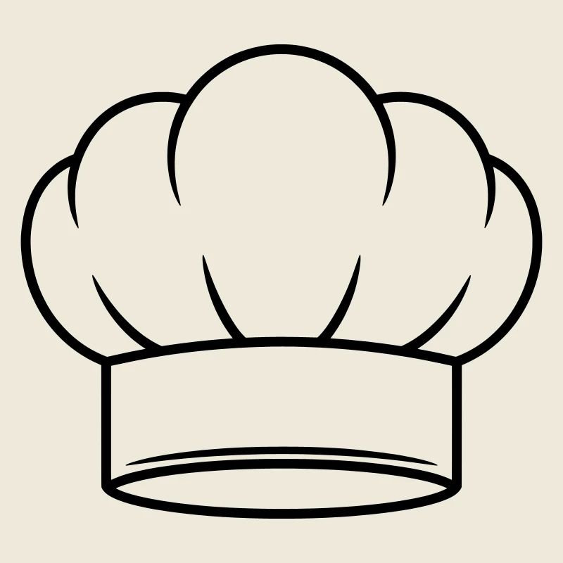 Conception d’icônes vectorielles de chapeau de chef