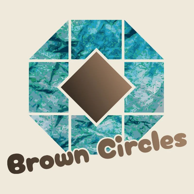 Abstrait Octogonal Cercles Bruns