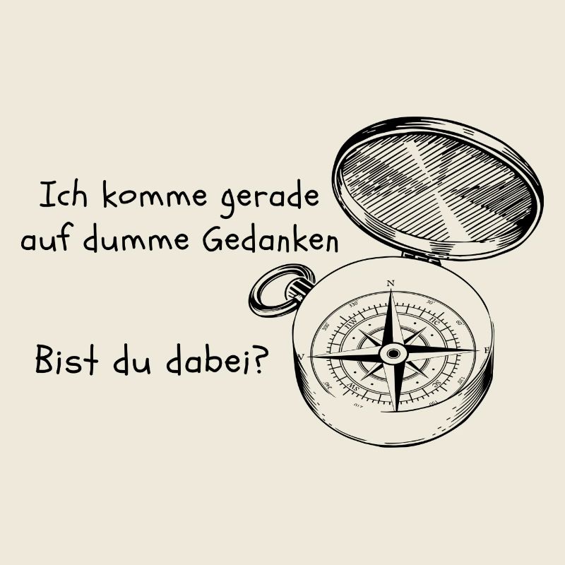 Kompass mit einem witzigen Text