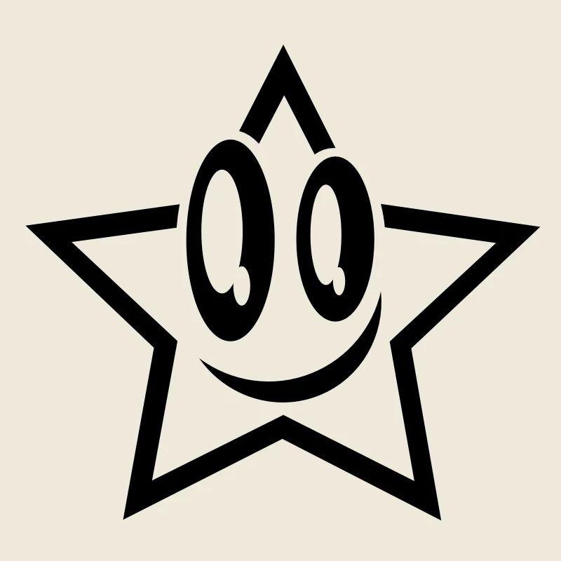 lachender stern gesicht star